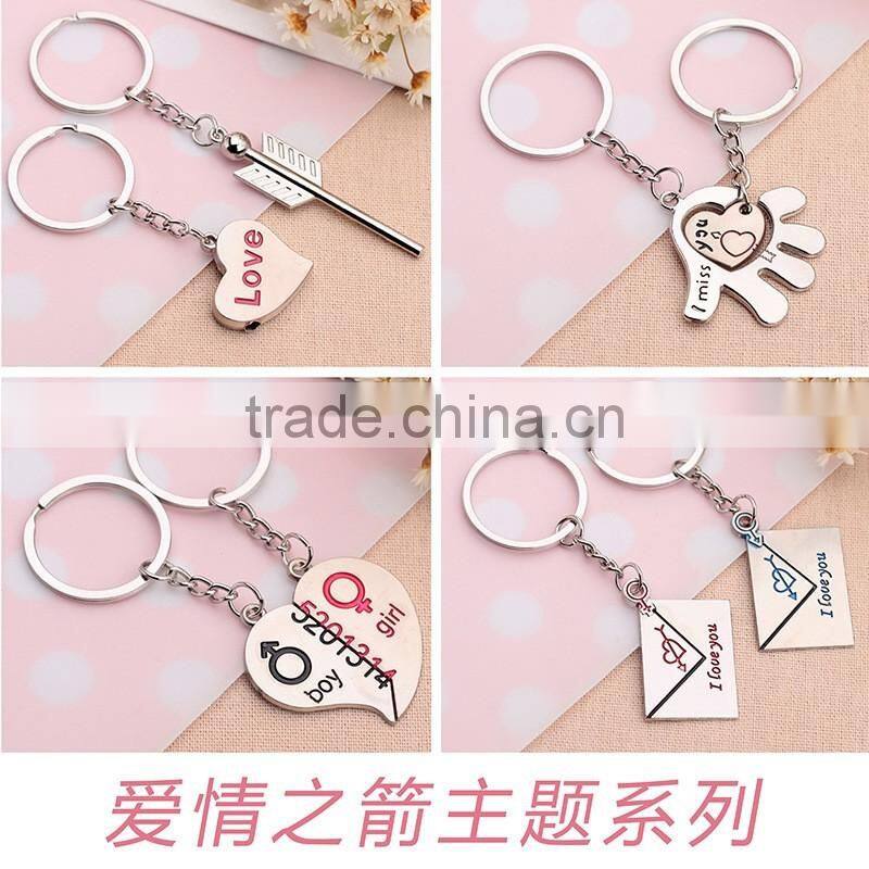 Diy woven key lock charms bracelet red cord braided handcuffs bracelet cheap couple bracelets for 2016 promotional items