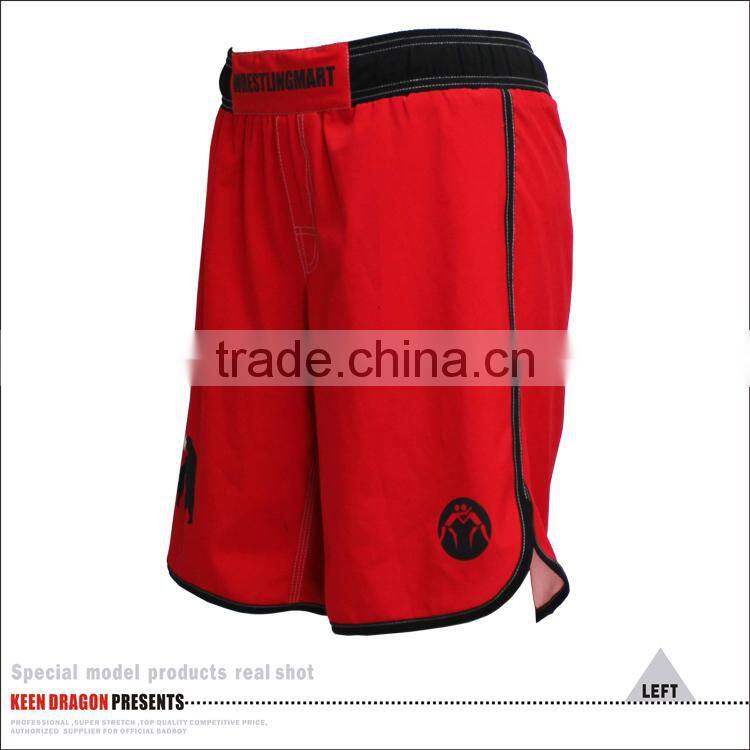 Elastic Waistband Custom Logo Rubber Print Top Brand Mma Shorts