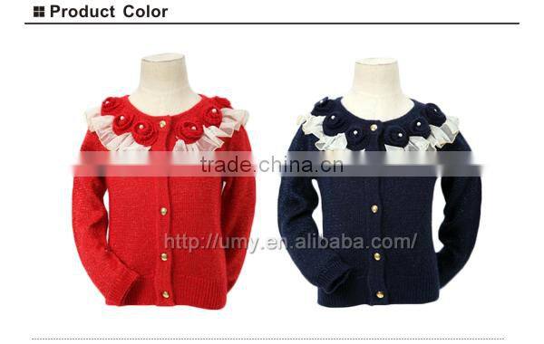 Hand knitted girls cardigan