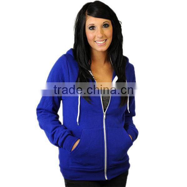 plain thin zip-up sweatshirt hoodies for ladies