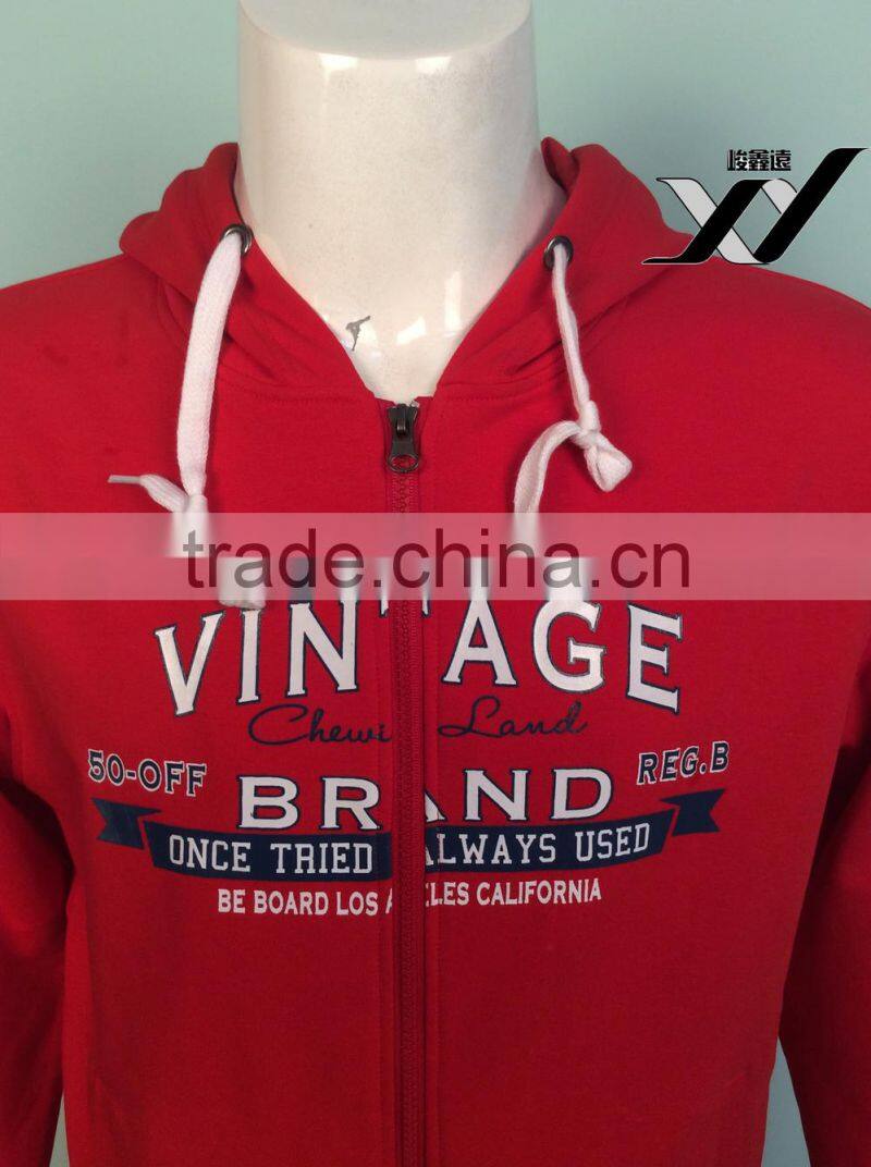 china wholesale vintage brand men red jacket with zipper