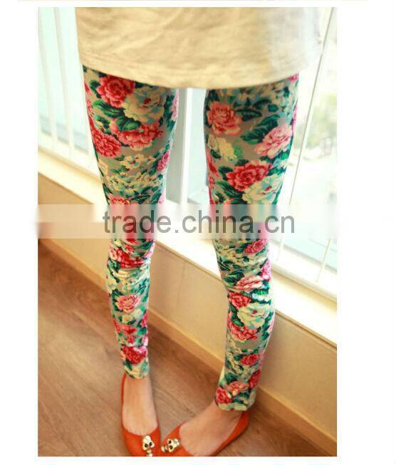 cotton woman tight pants/multi color