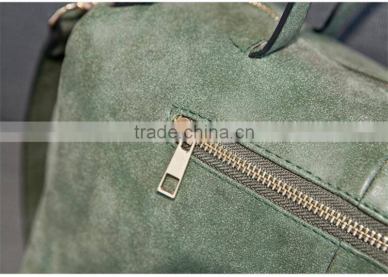 Vintage Nubuck Leather Large Women Shoulder Bag