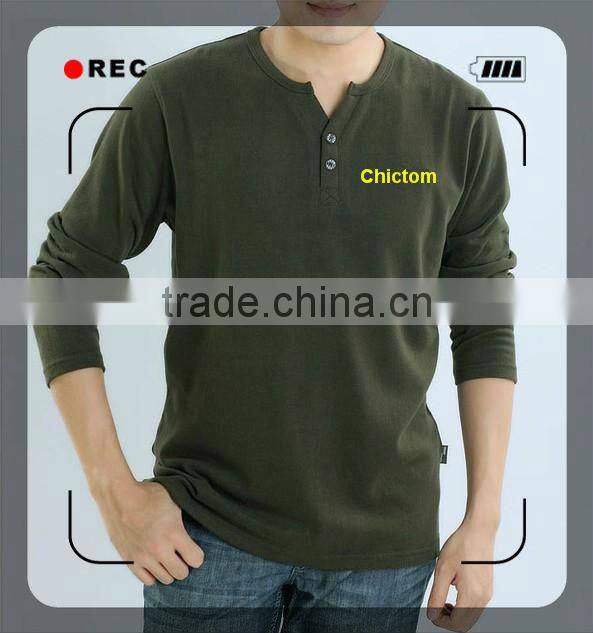 Long sleeve emboridery mens organic tshirts 201316