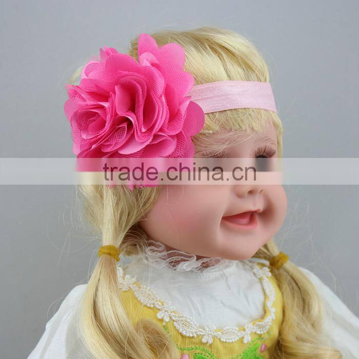 children hairband headwrap wholesale double crown bud silk hair ring kids hair rope lace rubber band 0.8 inch headband taenia