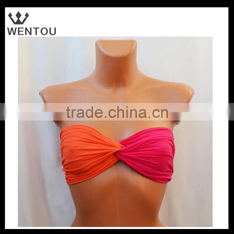 Wholesale double color Bikini Bandeau Top