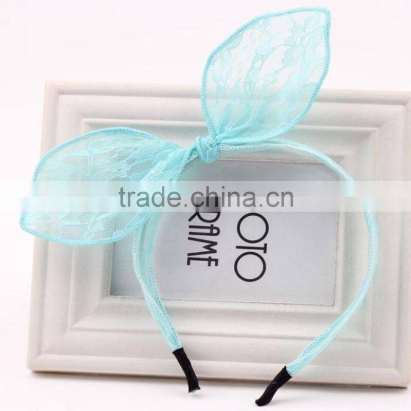 Black Lace Bow Rabbit Ear Hair Bands