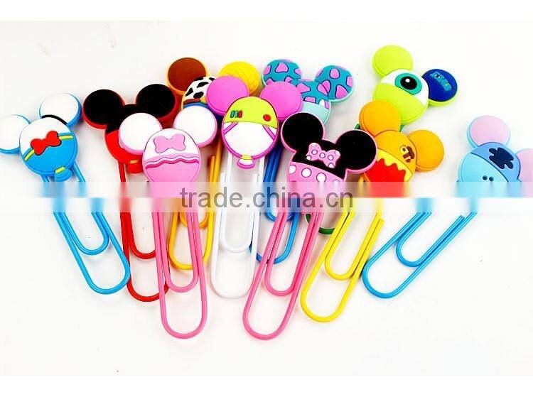 PVC paper clip planner mickey shape paper clip planner accessories