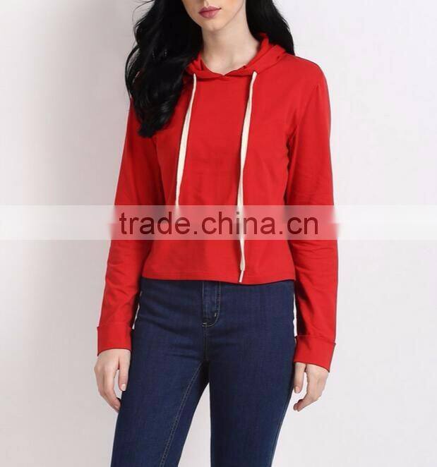 Women pull over sweatshirts custom cropped hoodie