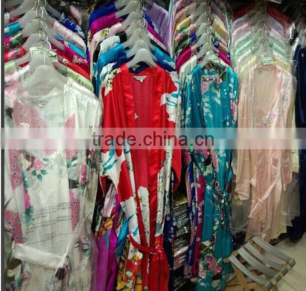 Satin wedding robes silk bridal party bathrobes robe de soiree RS1-0020