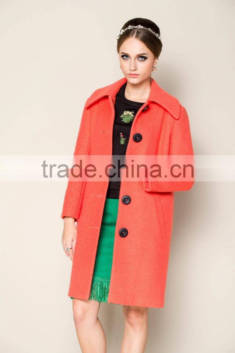 high fashion winter plain luxury elegant women long coat turkey, women model coat