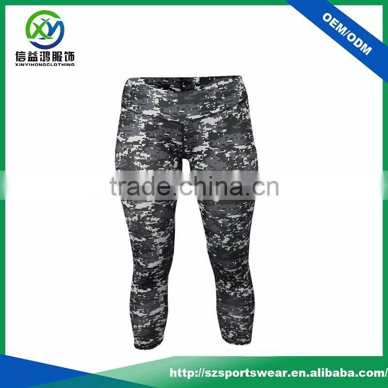 High quality sublimated cropped trouser women custom sport legging