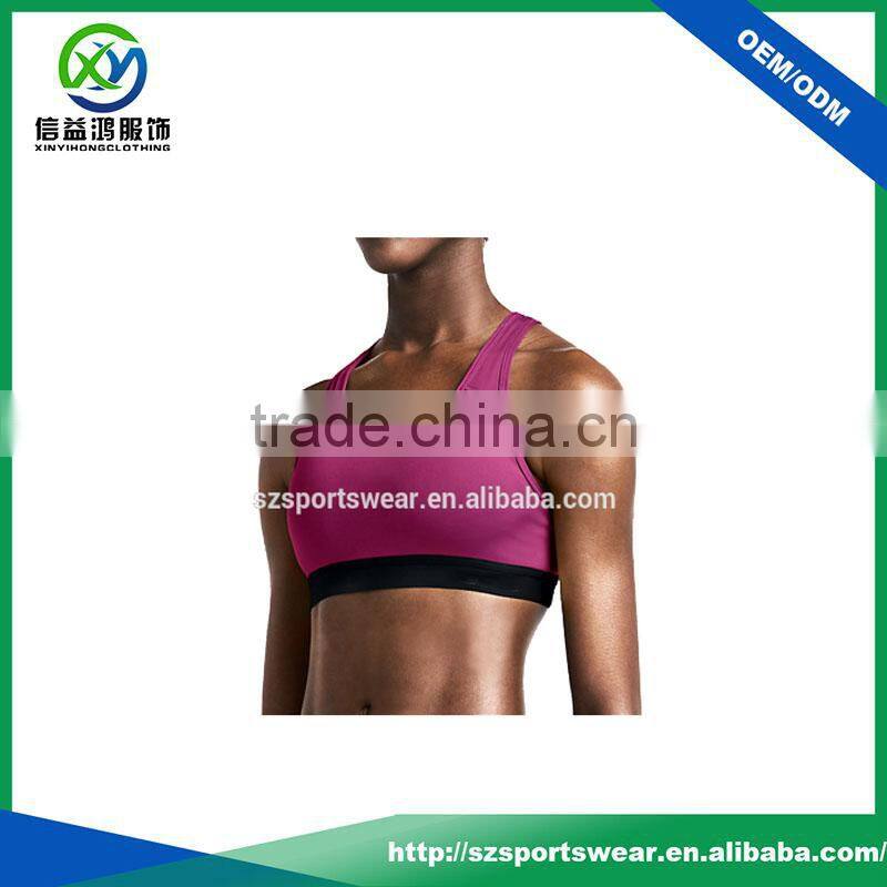 high quality contrast color running fitness sport bra