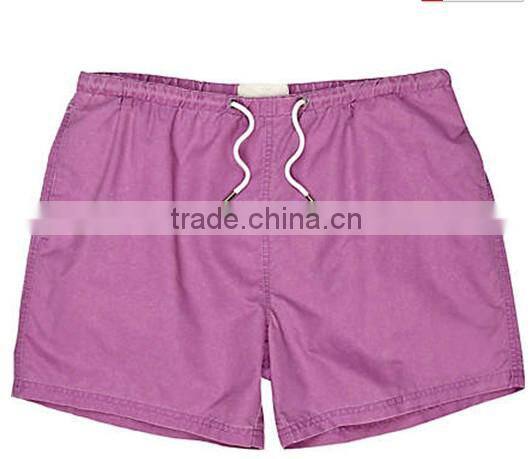 2016 Stylish quality 100%cotton men plain sweat shorts beach swim shorts