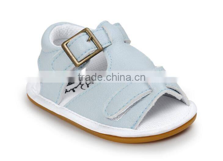 2017 new design baby girl sandals, leather baby sandals