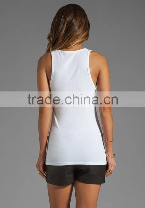 94% cotton 6% spandex white tanks