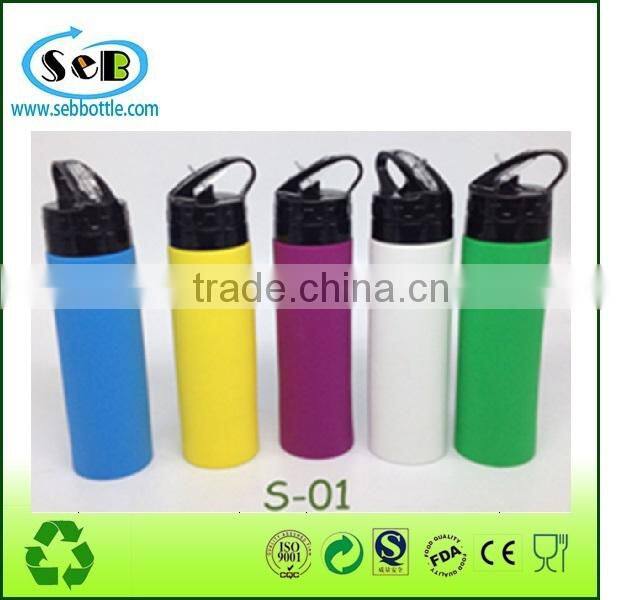 Private Label Folding Collapsible Foldable Silicone Water Bottles Wholesale for Travel Sport Drinking