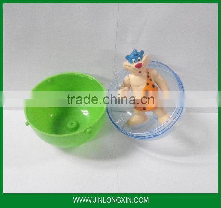 different size empty plastic capsule, egg toy inside