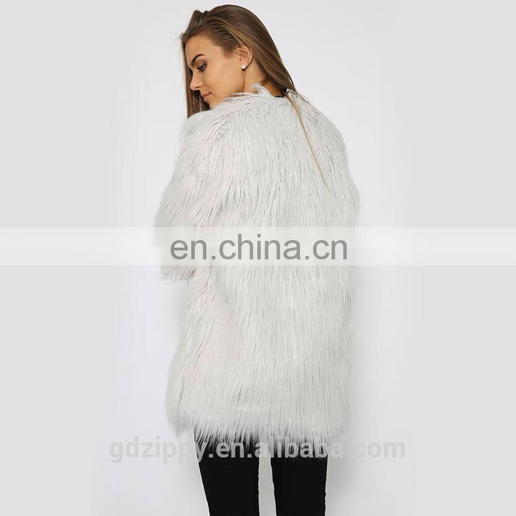 Alibaba express clothes New design jacket for women women villus jacket in Grey