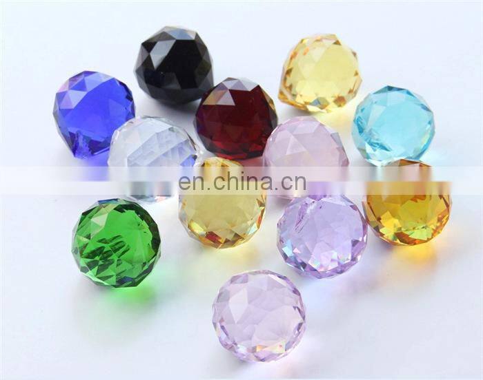 Wholesale 30mm Bright Yellow Crystal Balls for Chandelier Lamp Accessories