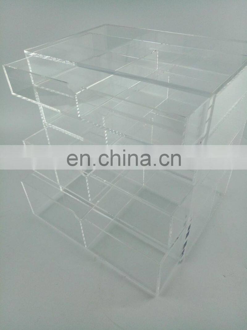 Marble acrylic makeup storage case ,lucite cosmetic organizer box