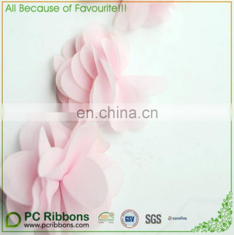 Wholesale Color Shabby Chiffon Flower Trim