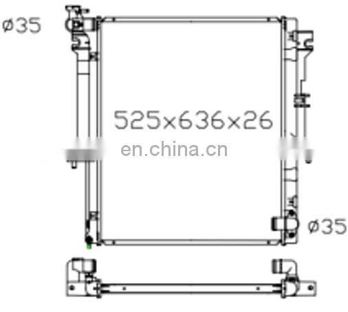 16400-17400 radiator for Landcruiser MT