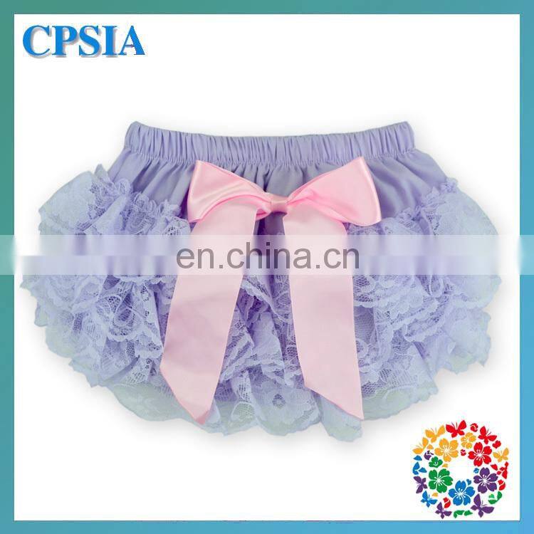 Wholesale Baby Ruffled Bloomers Lace baby Girl Bloomers,solid color baby Diaper Cover