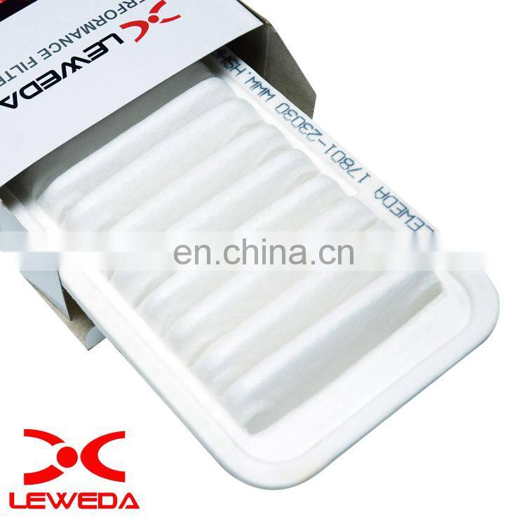 Leweda Brand auto spare parts air filter 17801-23030 for Japanese Car