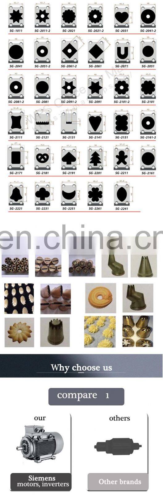 Industrial High Capacity Two Colors Biscuit Cookies Machine with Multiple Functions