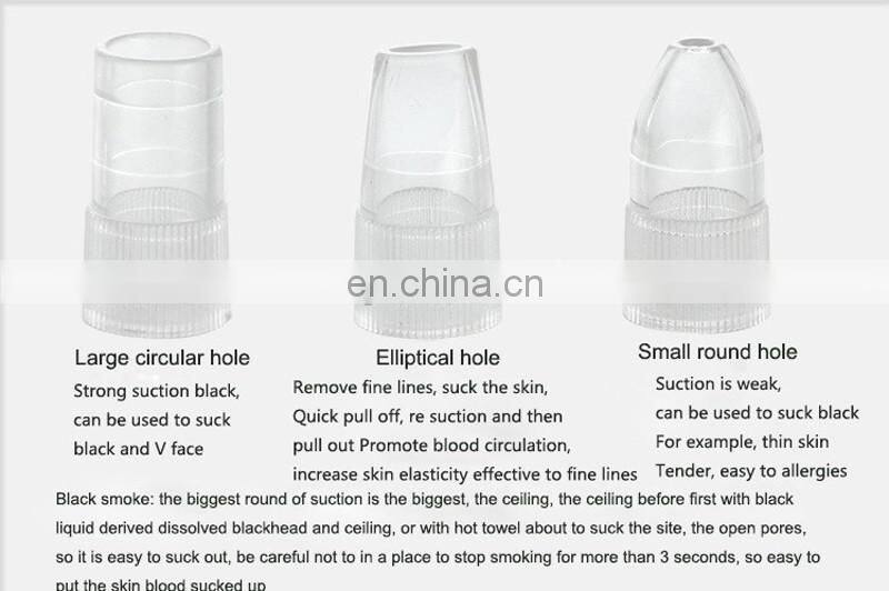Portable plug-in type Easy Operation strong suction pore cleansing black head vacuum beauty machine