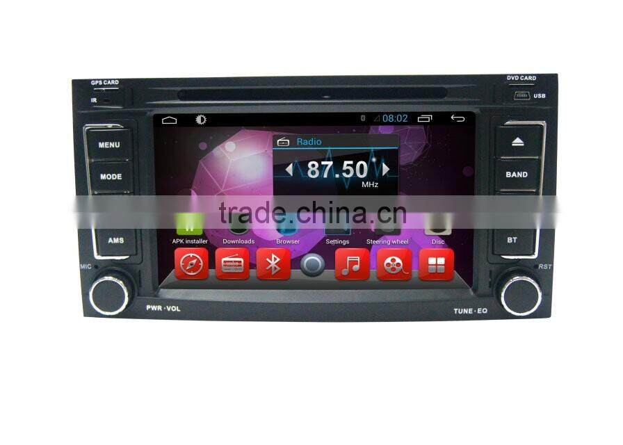 Quad core car dvd player android for car,wifi,BT,mirror link,DVR,SWC for VW OLD TOUAREG