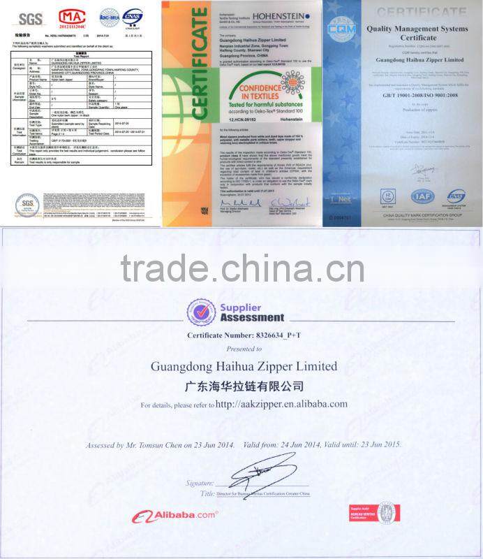 4.5 zippers #3 lace tape nylon zippers Open end zipper high heel puller