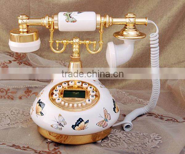 Fancy corded antique style landline telephone