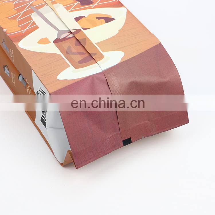 Manufacture Custom printed logo recycle eco-friendly 250g empty coffee bags with valve