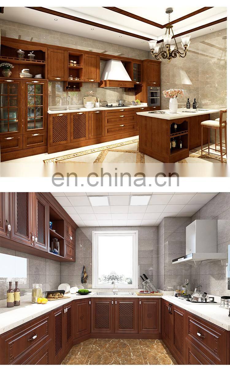 High Quality Antique Solid Wood Kitchen Cabinet Furniture Trends 2020