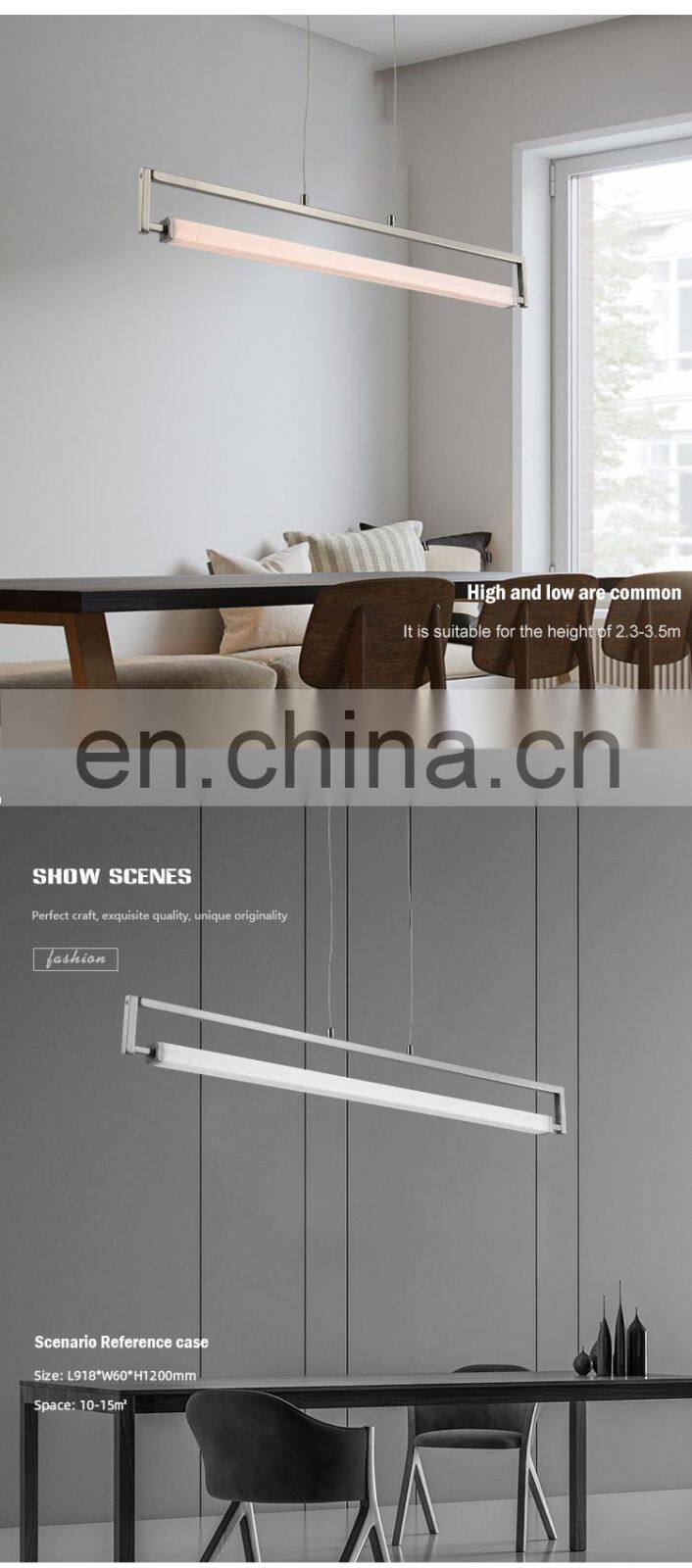 HUAYI Good Quality Nordic Style Bedroom Living Room Indoor Decoration Hanging Chandelier Pendant Lamp