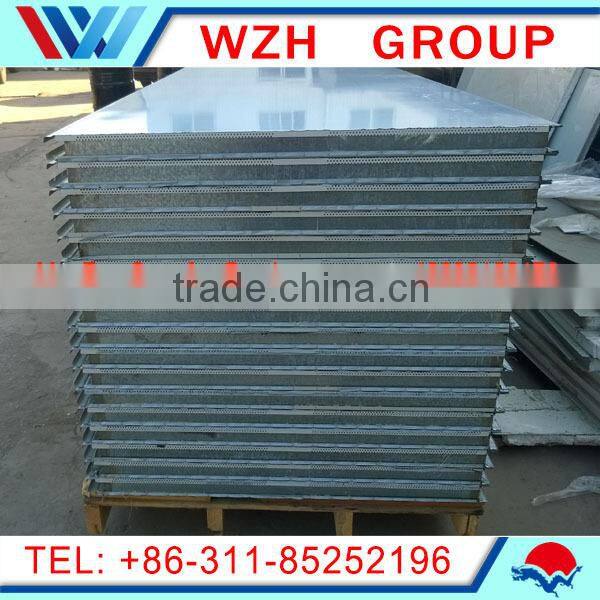 Acoustic wool panel with PE painted galvanized steel surface