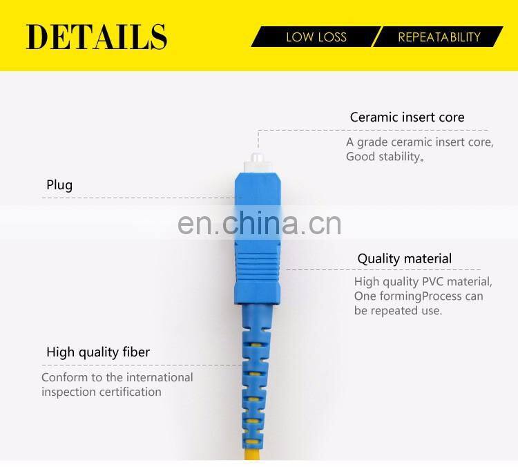 Indoor SC/UPC-LC/APC 3meter 9/125um 2.0mm Singlemode Duplex fiber patch cable