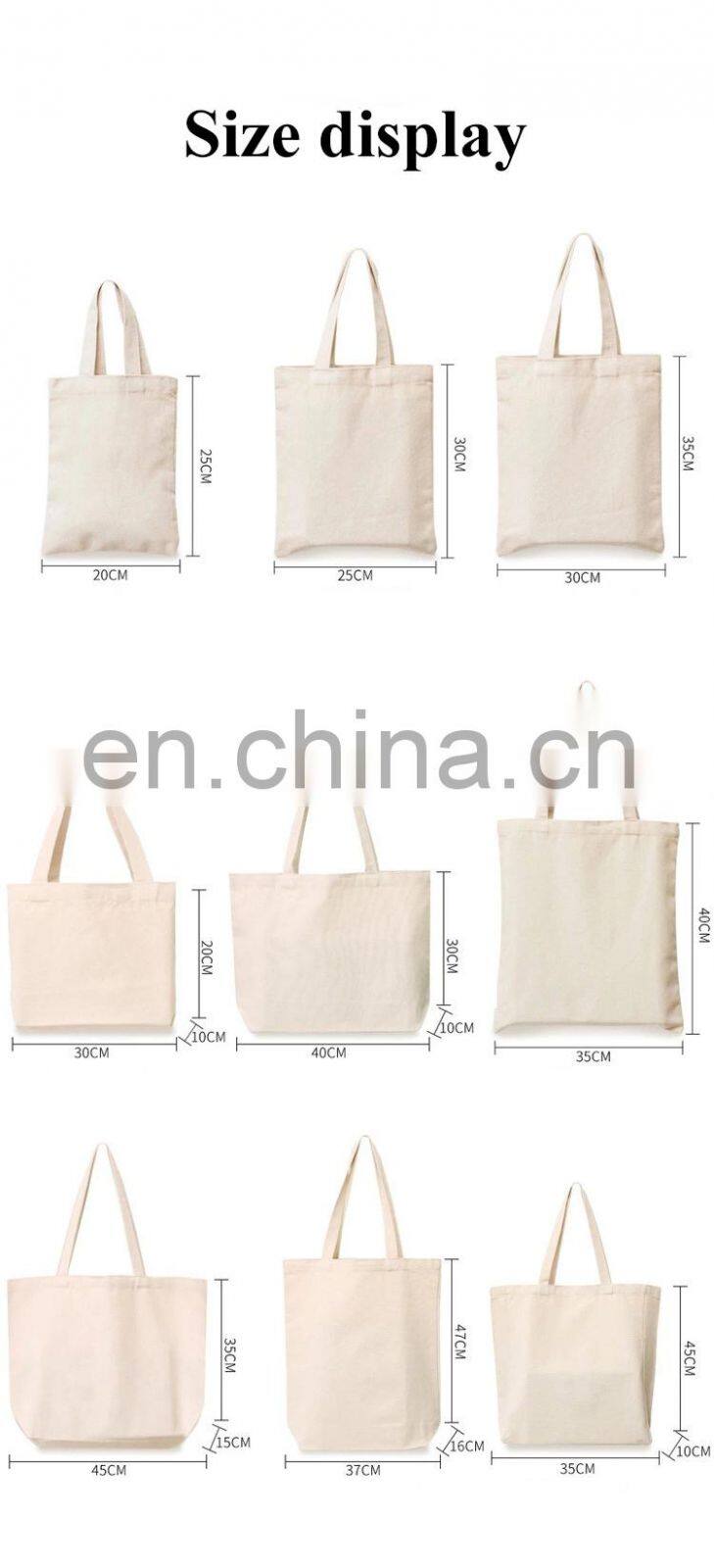 Custom Logo Printed Eco friendly canvas tote bag Cotton shopping bag for markets ecobag for vegetable Reusable mesh bag