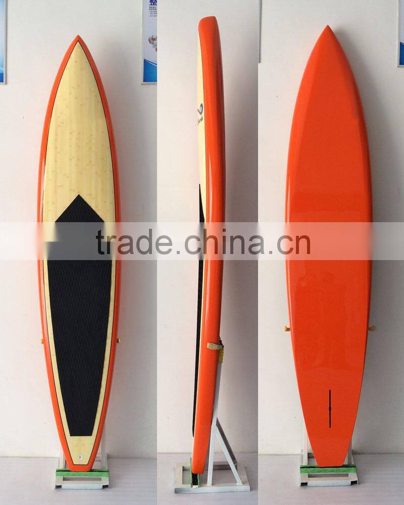 Surfboard type race SUP paddle board / Made in China bamboo fiber SUP race board