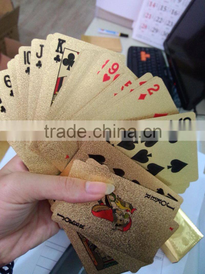 24k gold foil playing cards in high quality gold poker