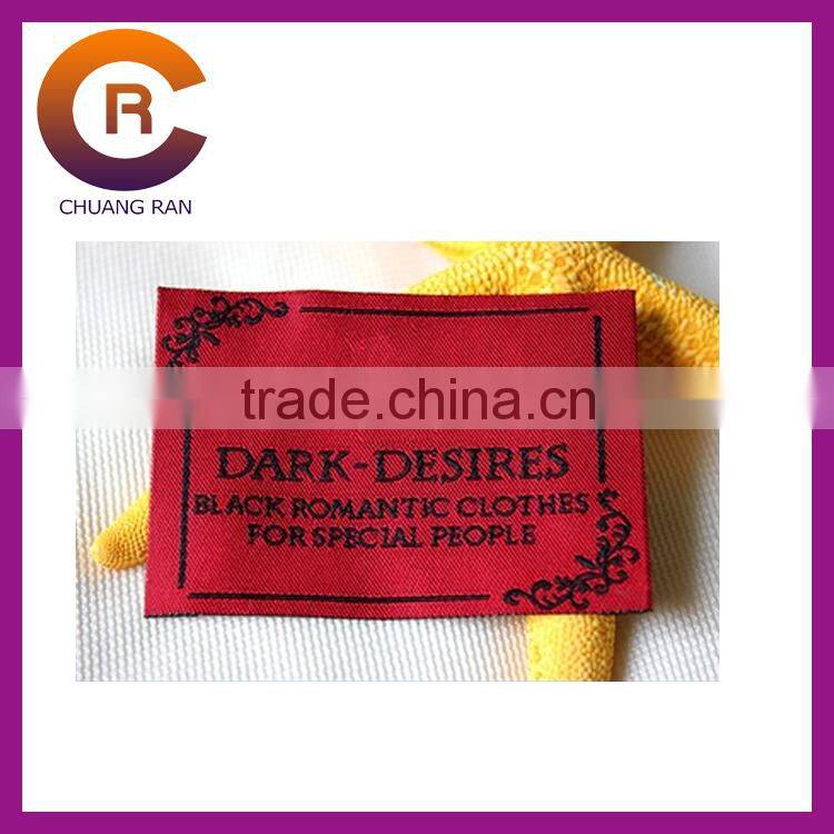 Cheap logo printed custom clothing labels