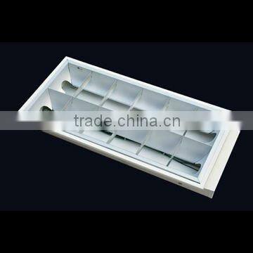 T8 Louver Fitting/grille 2X20W refelctor and V shape