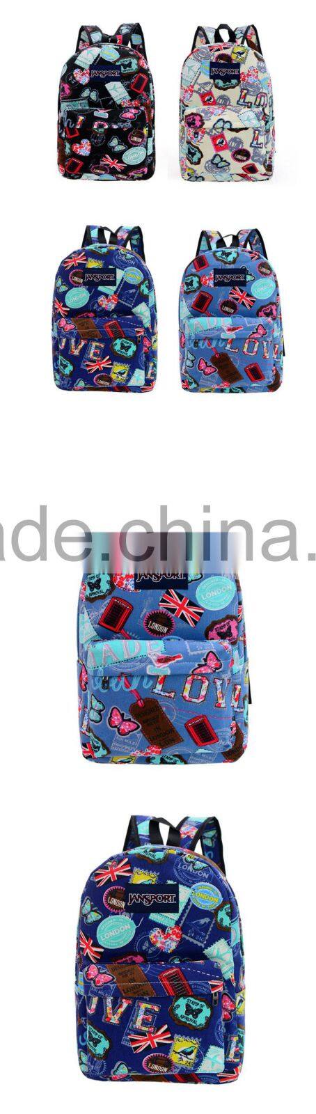 Fashion polyester student girls bacpack kids bag school bags for teenagers