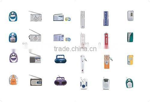 Promotion gift for children time display digital radio fm transmitter fm radio