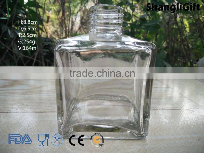 150ml Clear Square Parfume Glass Incense Aroma Reed Diffuser