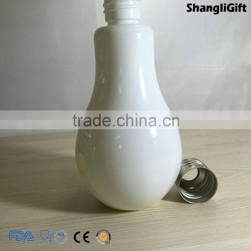 Large White Bulb Shape Glass Vase