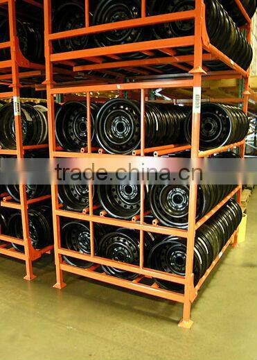 Heavy duty foldable metal welded tire rack