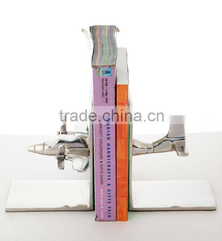 Cast Aluminum Decorative Aeroplane Bookends